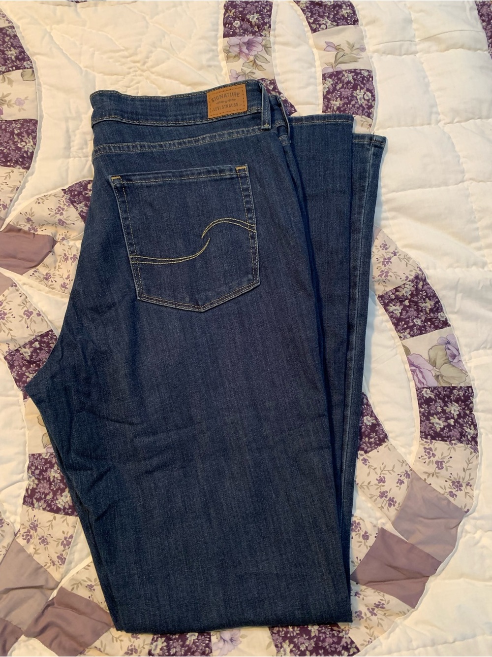 Classic Dark Blue Women's Mid-Rise Bootcut Jeans -